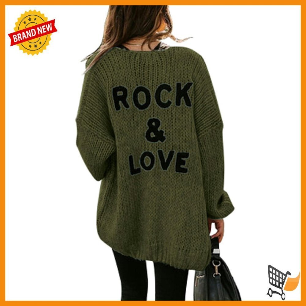 Soft Long Sleeve Open Front Cardigan Sweater Oversized Loose Fit